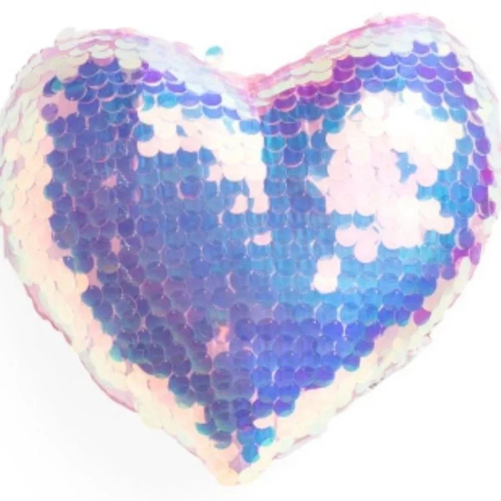NICOLE MILLER‎ HOME 18x18 Paillette Heart Pillow